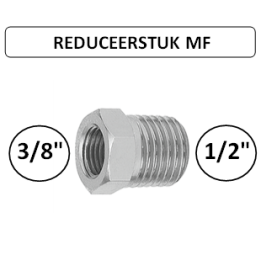 1/2" M naar 3/8" F - Reduceerstuk MF - Perslucht