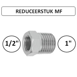 1" M naar 1/2" F - Reduceerstuk MF - Perslucht