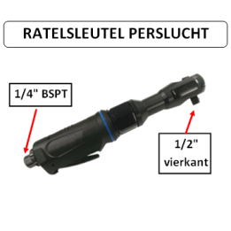 70 Nm - 1/2" vierkante kop - Ratelsleutel - perslucht