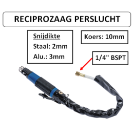 1/4" BSPT - Reciprozaag - perslucht