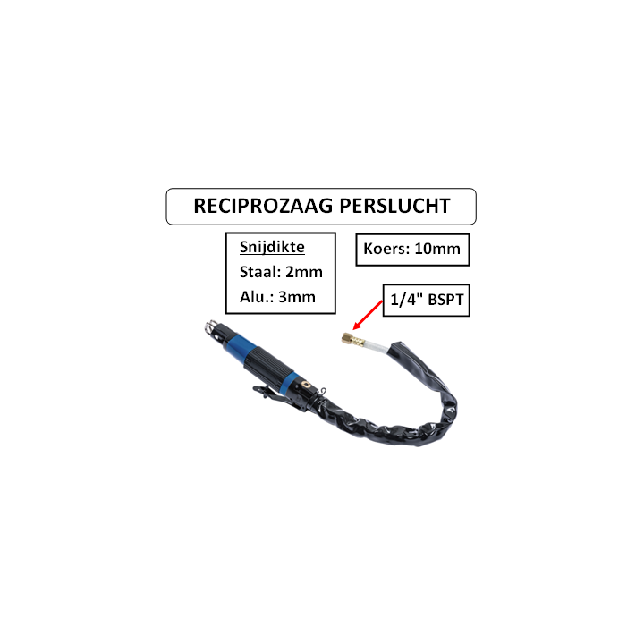 1/4" BSPT - Reciprozaag - perslucht