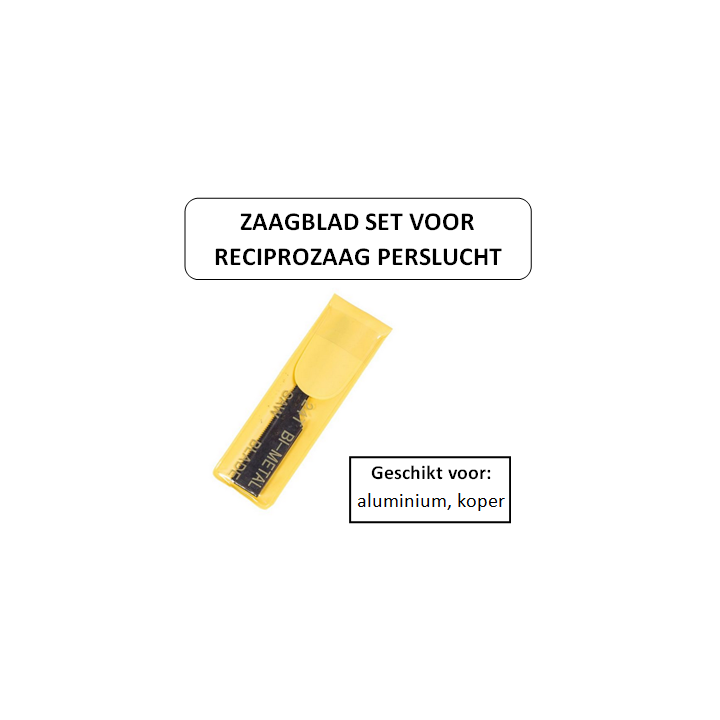 Aluminium en koper - Zaagblad set voor reciprozaag - perslucht