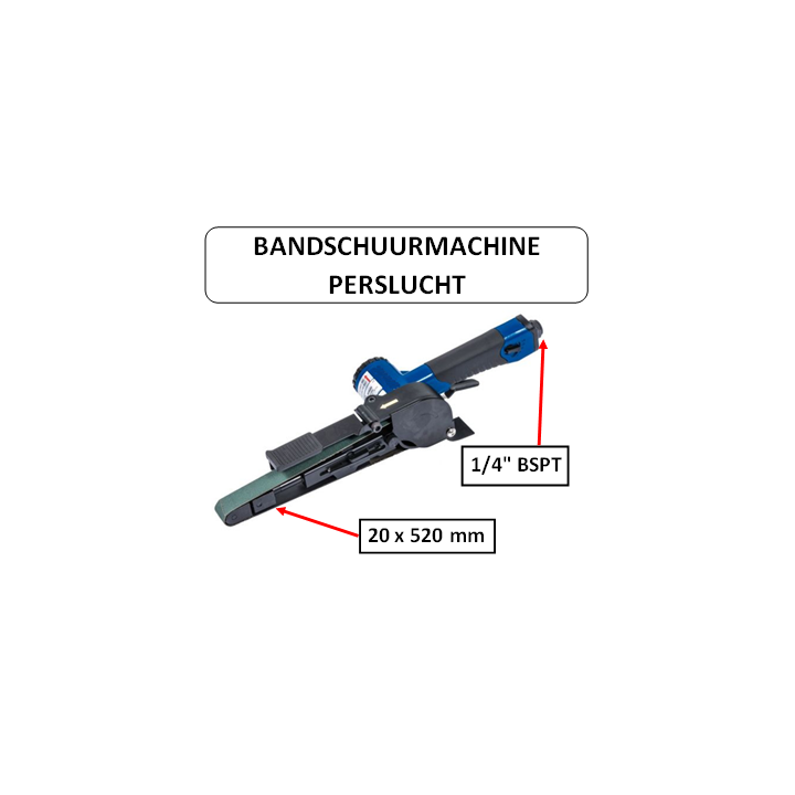 20x520mm - 1/4" BSPT - Bandschuurmachine - perslucht