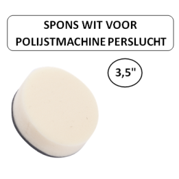 3,5" - spons wit voor polijstmachine - perslucht
