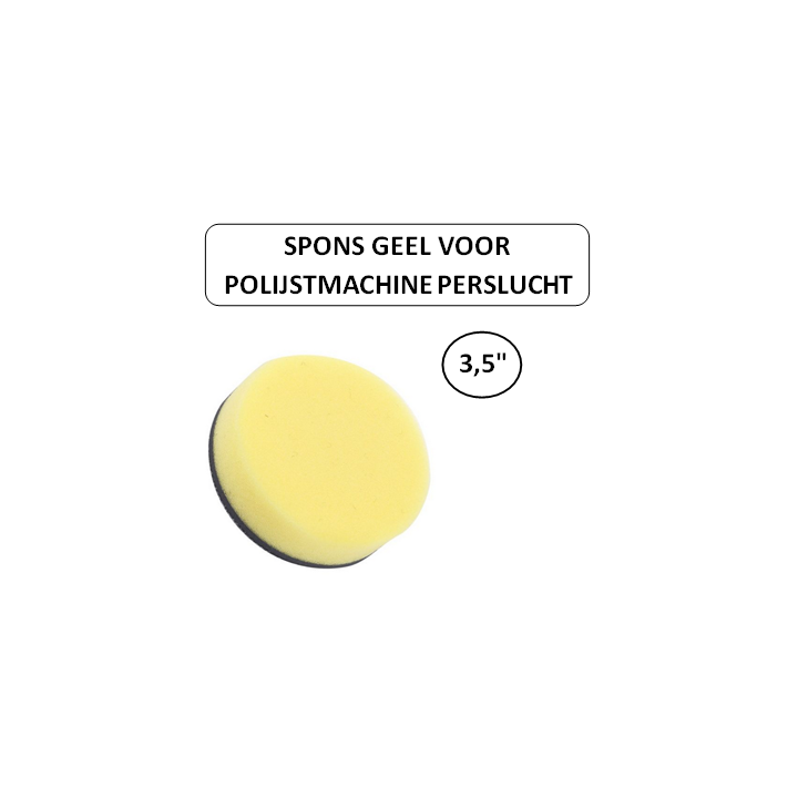 3,5" - spons geel voor polijstmachine - perslucht