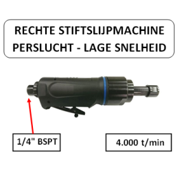 4.000 t/min - 1/4" BSPT - Rechte stiftslijpmachine - perslucht
