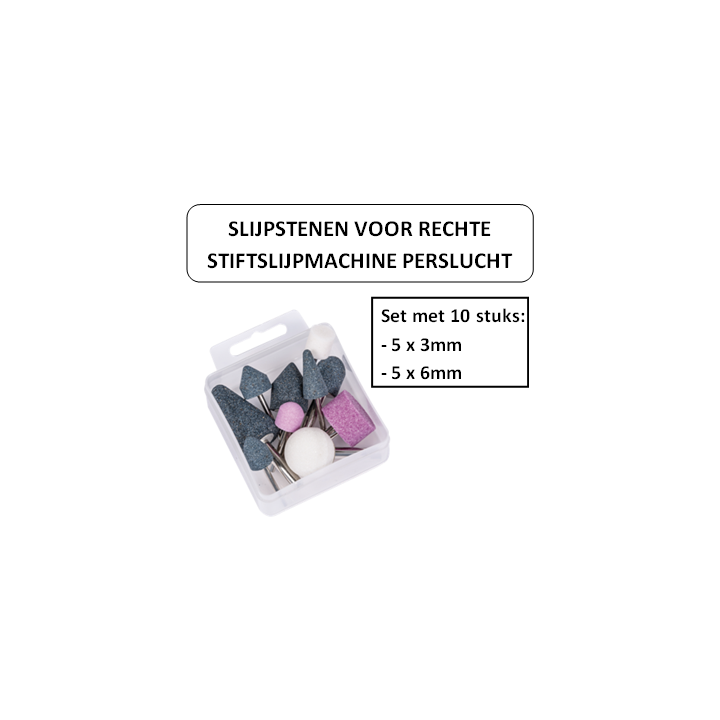 Slijpstenenset voor rechte stifslijpmachine perslucht
