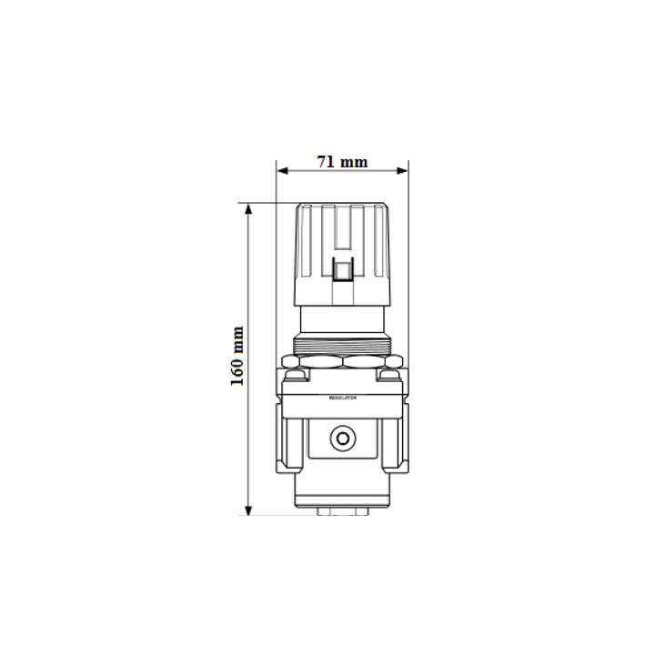 1/2" - 4000 l/min - Drukregelaar + manometer Hoge Druk - Perslucht