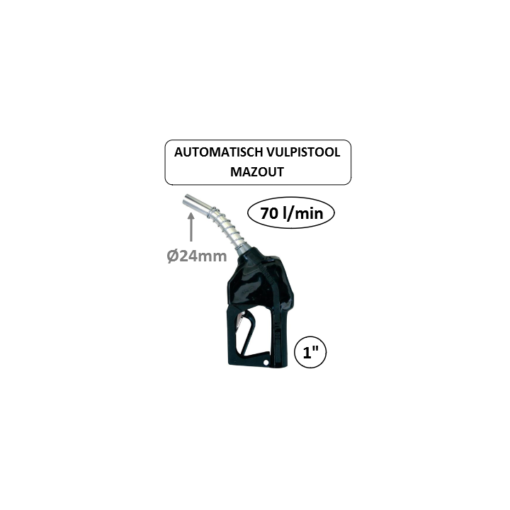 70 l/min - 1" - Automatisch vulpistool - Mazout