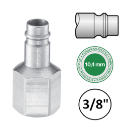 3/8" - EURO 10,4  - Stekker met binnendraad