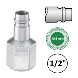 1/2" - EURO 10,4  - Stekker met binnendraad