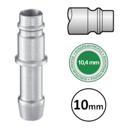 10mm - EURO 10,4  - Stekker met slangdrager