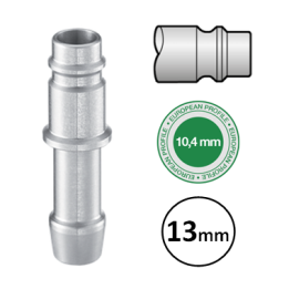 13mm - EURO 10,4  - Stekker met slangdrager