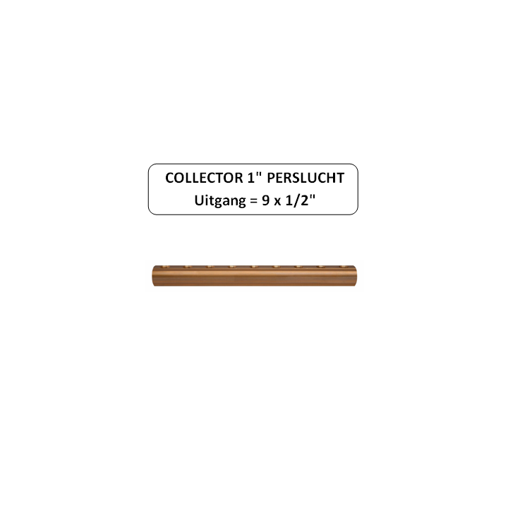 Collector perslucht 1" - uitgang 9 x 1/2"