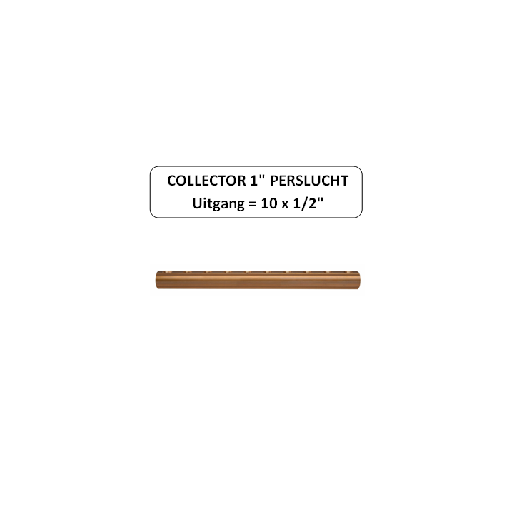 Collector perslucht 1" - uitgang 10 x 1/2"