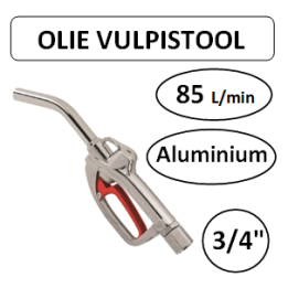 85 L/min - 3/4" F - Olie vulpistool - aluminium - vaste uitloop