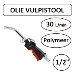 30 L/min - 1/2" F - Olie vulpistool - technopolymeer - vaste uitloop