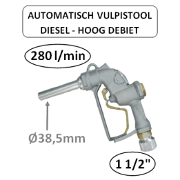 280 l/min - 1 1/2" - Automatisch vulpistool - Hoog Debiet - Diesel