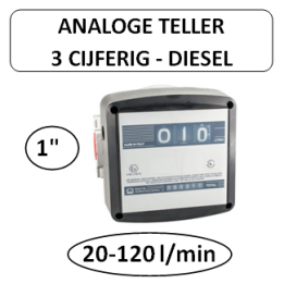 1" - Analoge teller - 3 Cijferig - Diesel