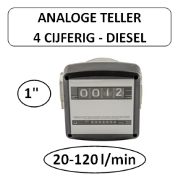 1" - Analoge teller - 4 Cijferig - Diesel