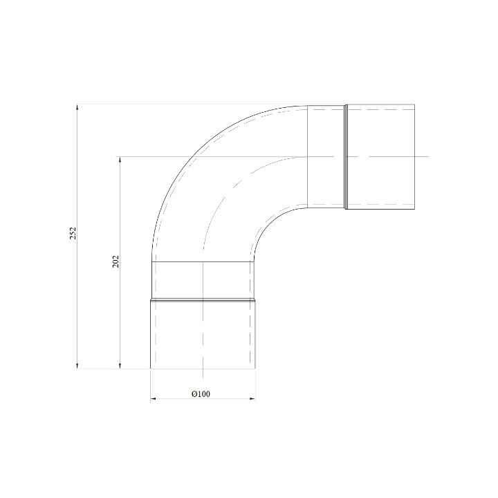 AIRnet bocht 90° Ø100 mm