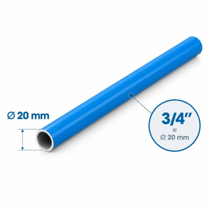 AIRnet aluminium persluchtbuis Ø20 mm - 5,7 m