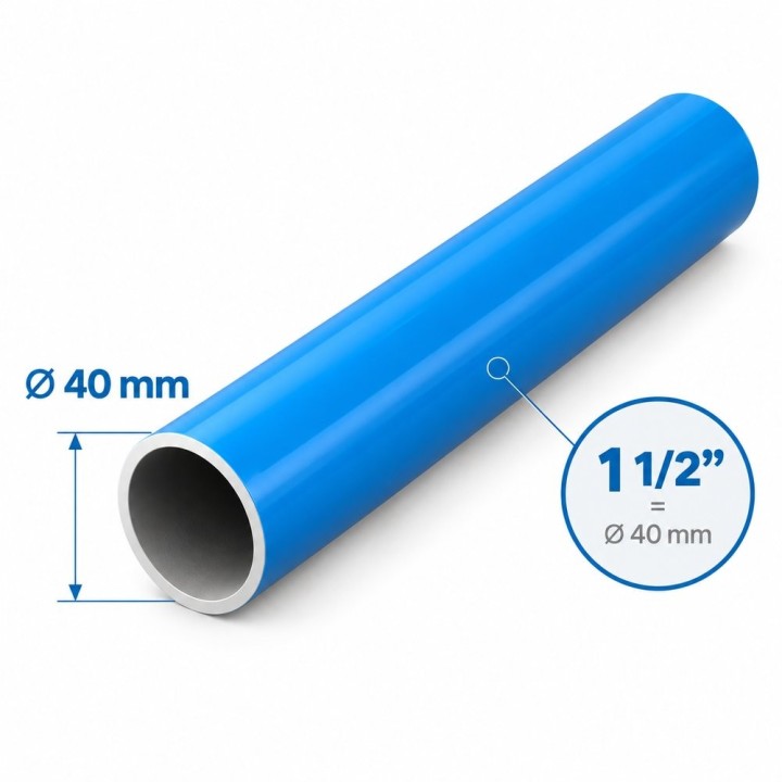 AIRnet aluminium persluchtbuis Ø40 mm - 5,7 m