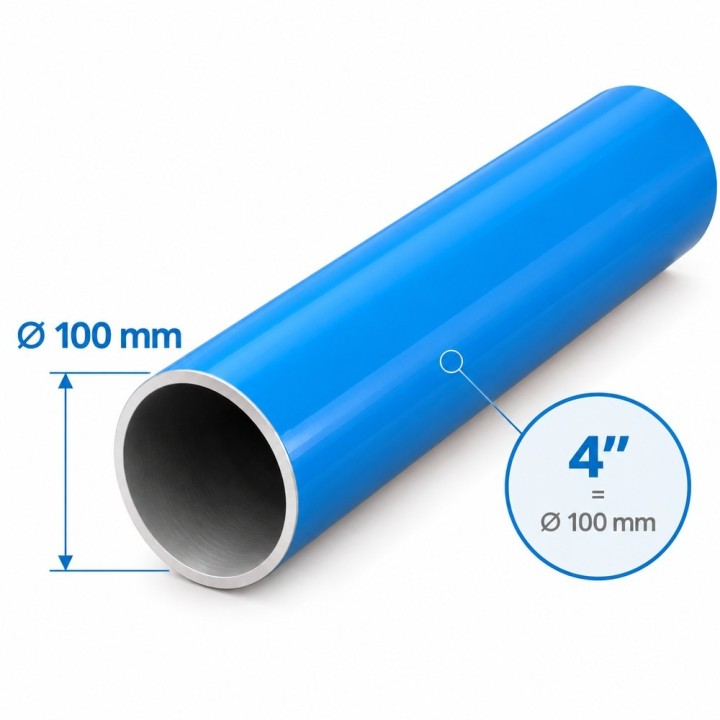 AIRnet aluminium persluchtbuis Ø100 mm - 5,7 m