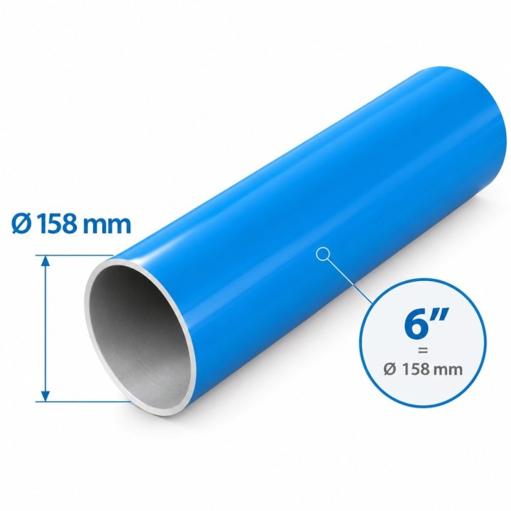 AIRnet aluminium persluchtbuis Ø158 mm - 5,7 m