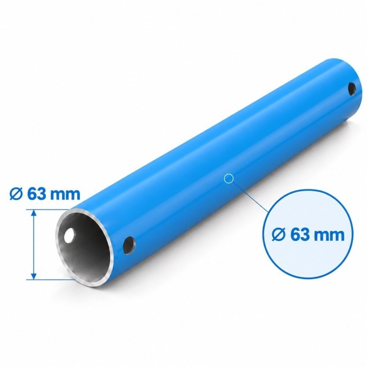 Transair aluminium persluchtbuis Ø63 mm - 6 m - blauw