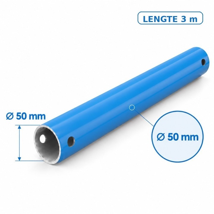 Transair aluminium persluchtbuis Ø50 mm - 3 m - blauw