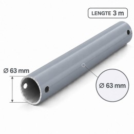 Vacuumleiding lengte 3m diameter 63mm Transair