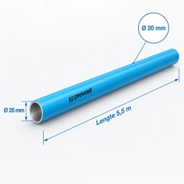 Persluchtleiding lengte 5,5m diameter 20mm Prevost
