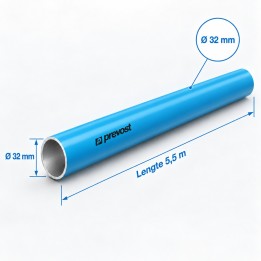 Persluchtleiding lengte 5,5m diameter 32mm Prevost
