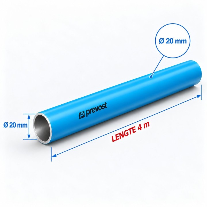 Persluchtleiding lengte 4m diameter 20mm Prevost
