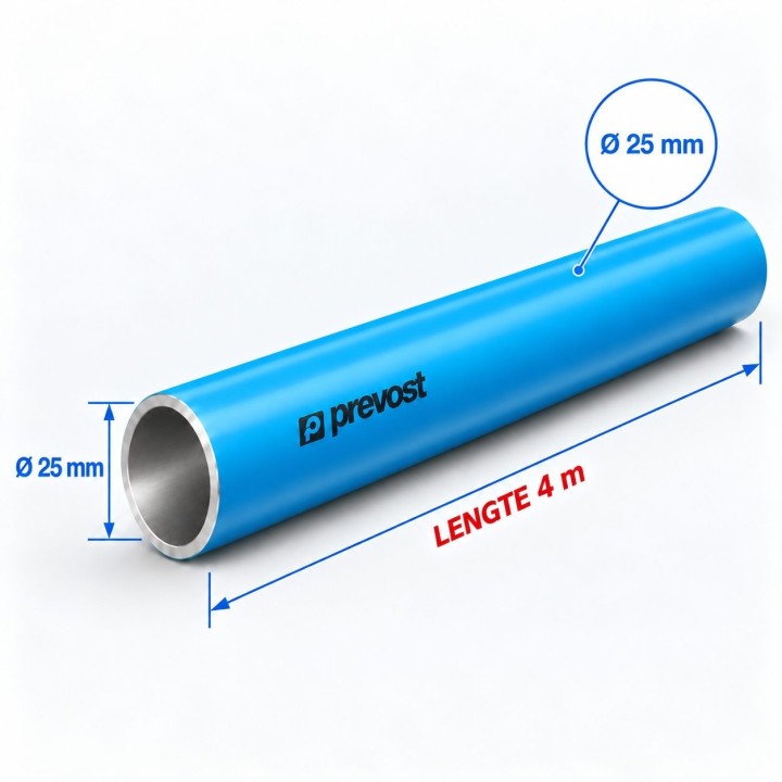 Persluchtleiding lengte 4m diameter 25mm Prevost