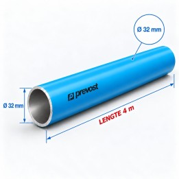 Persluchtleiding lengte 4m diameter 32mm Prevost