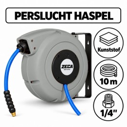 ZECA persluchthaspel 10 m 1/4" grijs | Advieselec