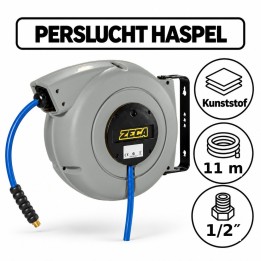 ZECA persluchthaspel 11 m 1/2" grijs | Advieselec