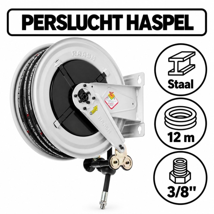 RAASM persluchthaspel 12 m 3/8" | Serie 430 | Advieselec