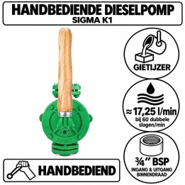 Handbediende dieselpomp K1 – 3/4″ BSP | Advieselec