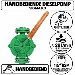 Handbediende dieselpomp K3 – 1¼″ BSP | Advieselec