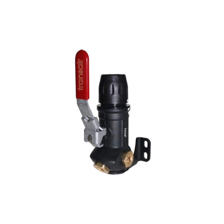 Transair muurplaat met afsluiter Ø25 mm - 3 x 1/2"
