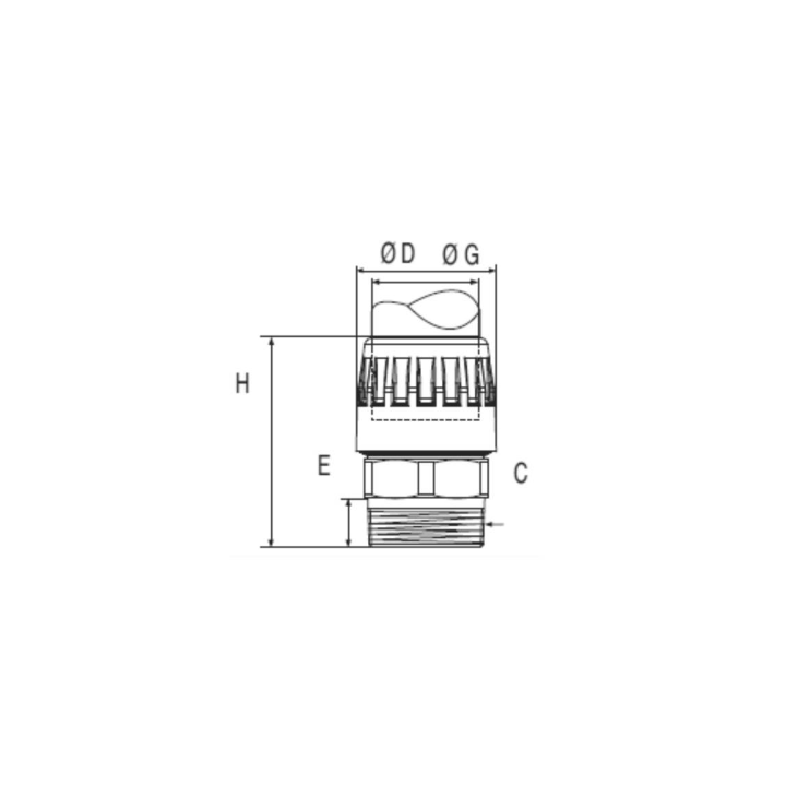 Transair draadstuk Ø50 mm x 1 1/2" BSPT