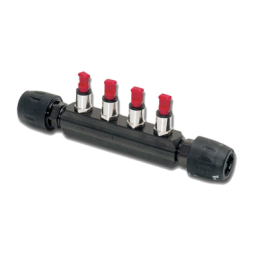 Perslucht collector transair diameter 40mm met 4x12mm aansluitingen