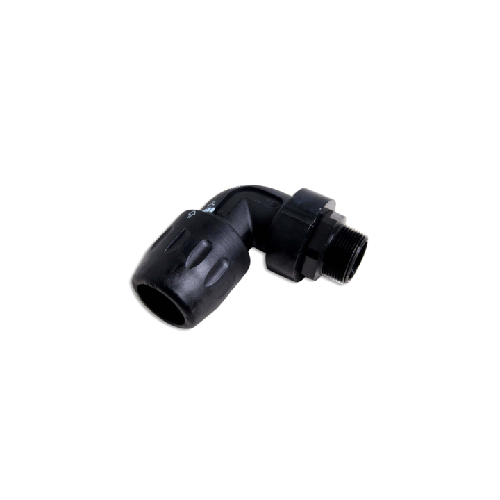 Transair 90° draadstuk Ø25 mm x 3/4" BSPT